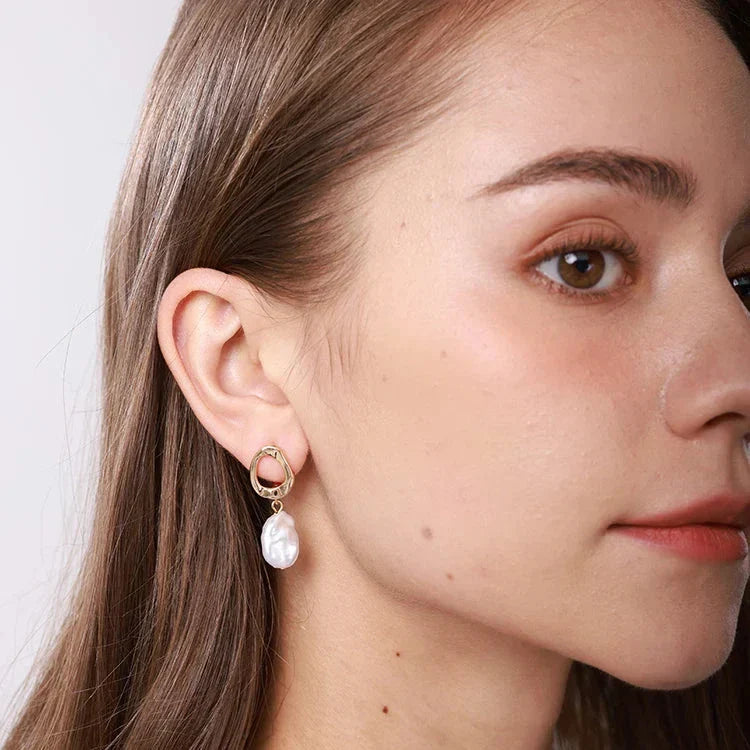 Brinco Argola Dupla com Pérola