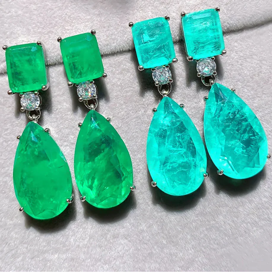 Brinco Turmalina Paraíba com Zircônia