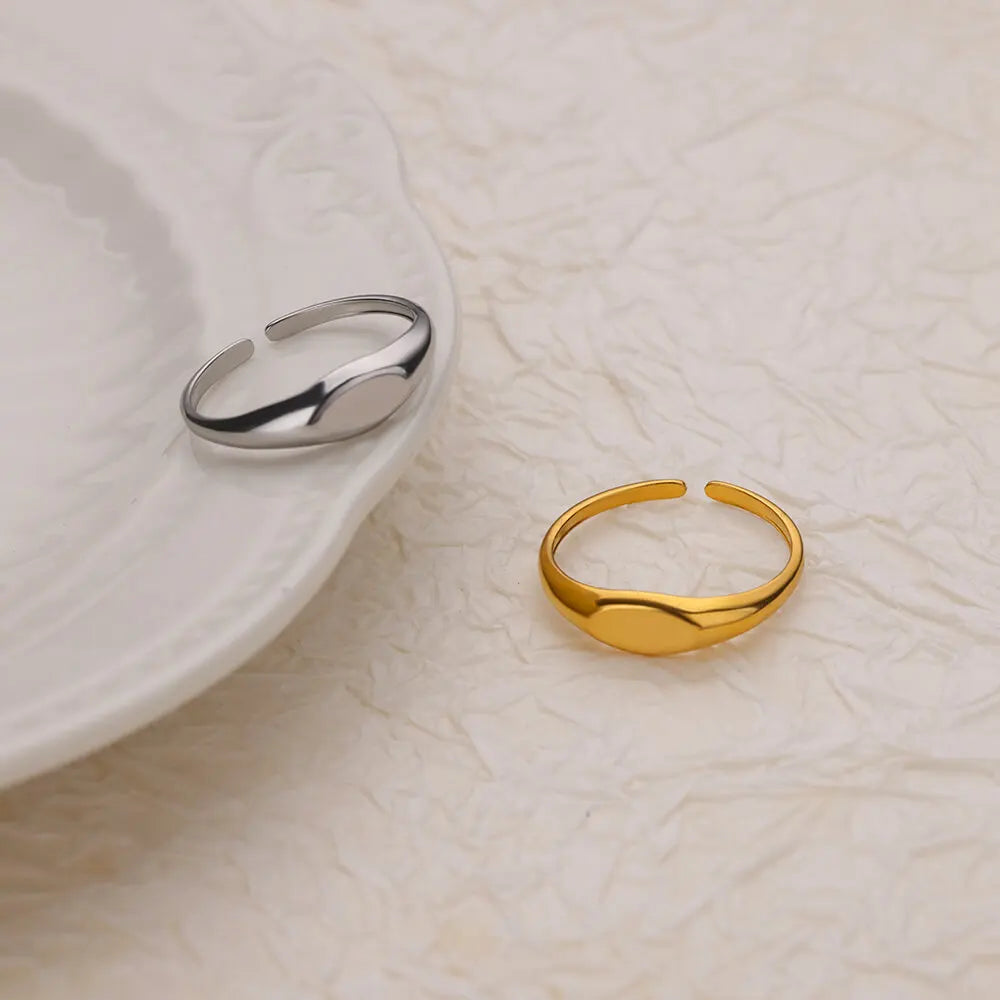 Anel Ajustável Oval Delicado