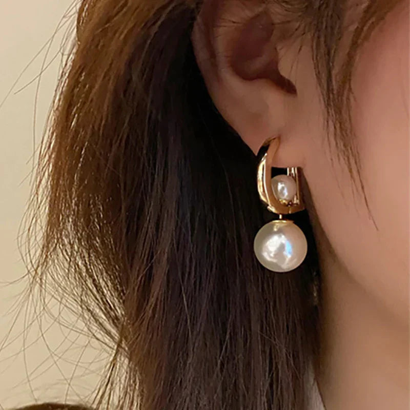 Brinco Argola Pérola Dupla